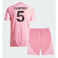Inter Miami Casemiro #5 Koti Peliasu Lasten 2026-27 Lyhythihainen (+ Lyhyet housut)
